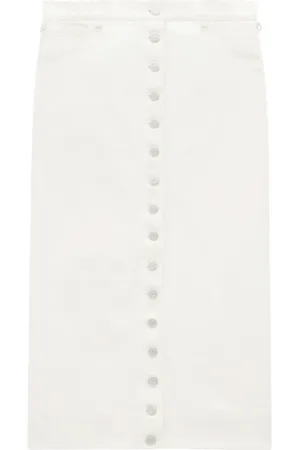 Courrèges Nederdel, Dame, Hvid, M, Denim, Flex Denim Nederdel