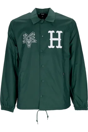 Huf Jakke, Herre, Grøn, S, Polyester, Skovgrøn Trænerjakke med Thrasher