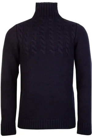 Maison Margiela Strik, Herre, Blå, XL, Uld, Blå Uld Sweater Aw23