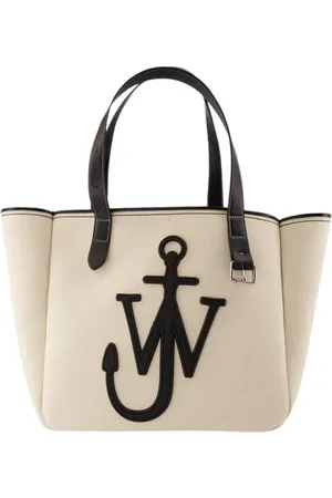 J.W.Anderson Taske, unisex, , ONE SIZE, Læder, Hvid Læder Quiltet Tote Taske
