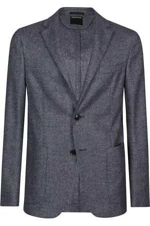 Ermenegildo Zegna Jakke, Herre, Blå, L, Uld, Skræddersyet luksusjakke
