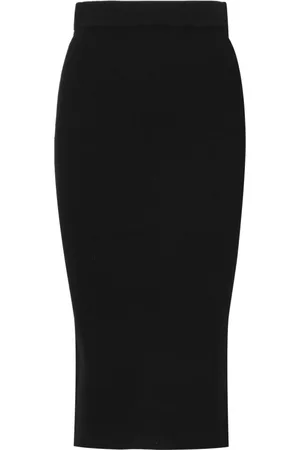 Kaos Nederdel, Dame, Sort, XS, Rillet Viskoseblanding Slim Fit Leggings