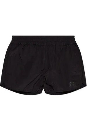 Golden Goose Shorts, Dame, Sort, XS, Nylon, Logo shorts