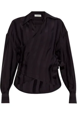 Golden Goose Bluser & Skjorter, Dame, Lilla, XS, Bomuld, Stribet Skjorte