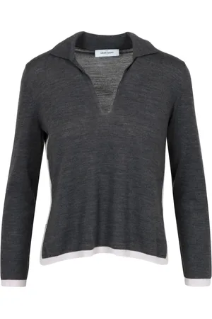 Gran Sasso Strik, Dame, Grå, S, Kashmir Polo Sweater Grå