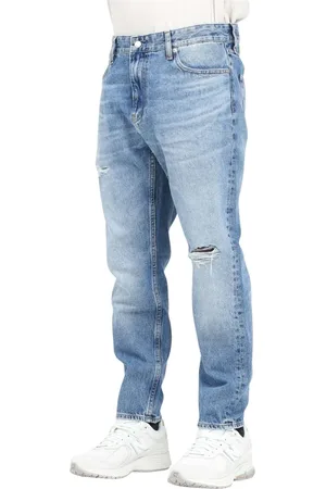 Calvin Klein Jeans, Herre, Blå, W36, Denim, Vintage slidte denim jeans