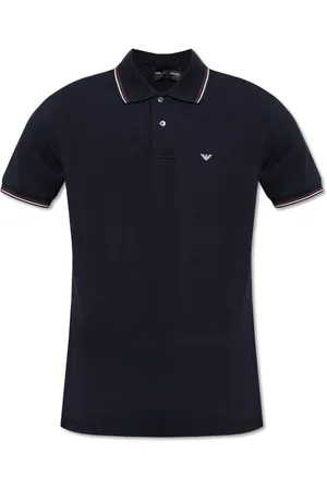 Emporio Armani Top, Herre, Blå, M, Bomuld, Polo med Logo
