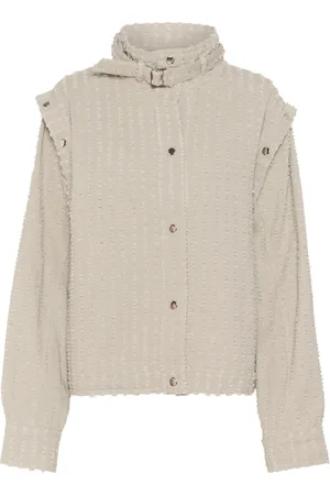 Karen by Simonsen Jakke, Dame, Grå, 3XL, Uld, Stilfuld Flint Jakke