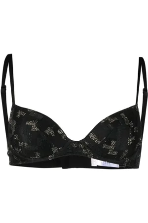 ERES Undertøj, Dame, Sort, 95B EU, Uld, Blomstret Blonde Lingeri Bh Sort/Guld