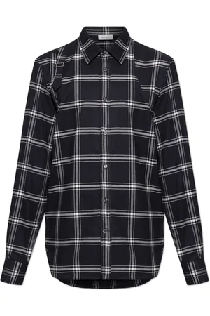 Alexander McQueen Skjorte, Herre, Sort, M, Bomuld, Skjorte med ternet mønster