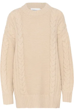 Karen by Simonsen Strik, Dame, , M, Uld, Oversize Striktrøje Seedpearl