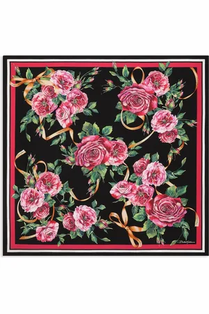 Dolce & Gabbana Tilbehør, Dame, Flerfarvet, ONE SIZE, Elegant Silketørklæde til Kvinder