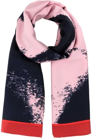 Alexander McQueen Tilbehør, Dame, Flerfarvet, ONE SIZE, Twill Foulard Tørklæde