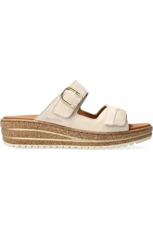 Mephisto Sko, Dame, , 36 EU, Brede pasform sandaler i taupe med velcrolukning
