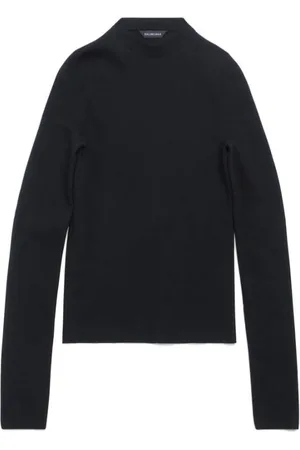 Balenciaga Top, Dame, Sort, S, Bomuld, Twistet Bomuld Strik Top