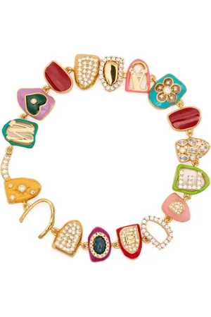 Medea Tilbehør, Dame, Flerfarvet, ONE SIZE, Multifarvet emalje armbånd