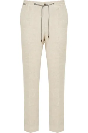 corneliani Bukser, Herre, , 3XL, Linned, Linned trækbukser med lommer