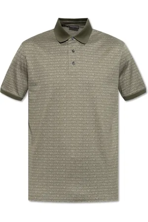 Emporio Armani Top, Herre, Grøn, L, Bomuld, Polo med logo