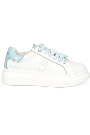 Tosca Blu Sko, Dame, Hvid, 36 EU, Læder, Hvide lædersneakers med multifarvede bolde