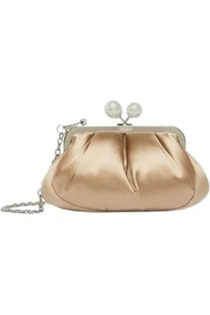 Max Mara Taske, Dame, , ONE SIZE, Bomuld, Emmy Clutch Taske med Strass