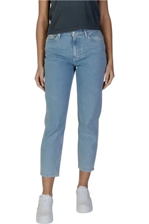Calvin Klein Jeans, Dame, Blå, W25 L28, Bomuld, Regelmæssige kvinders jeans forår/sommer samling