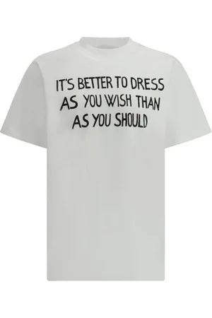Moschino Top, Herre, Hvid, L, Bomuld, Fed Tekst Print Bomuld T-Shirt