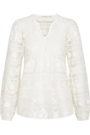 RUE de FEMME Bluser & Skjorter, Dame, Hvid, M, Delikat Suzie Bluse i Off
