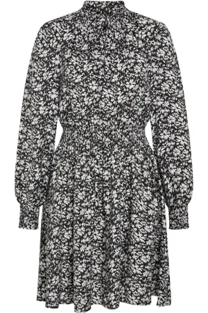 RUE de FEMME Kjole, Dame, Sort, M, Elegant Blomstret Ariana Kjole Sort