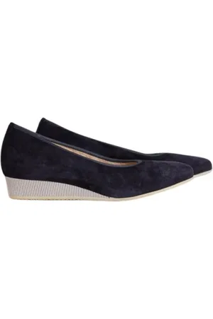 Hassia Sko, Dame, Blå, 36 EU, Læder, Blå Ocean Marine Slip-On Kile Sandal
