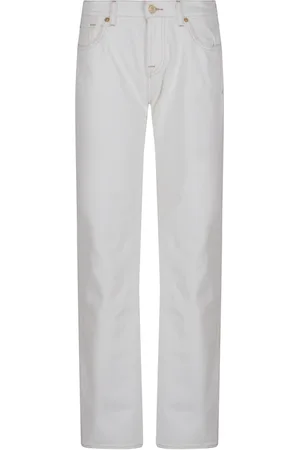 7 for all Mankind Jeans, Dame, Hvid, W27, Bomuld, Milkyway Flare Jeans