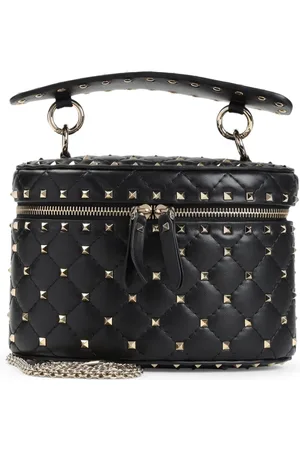 VALENTINO GARAVANI Taske, Dame, Sort, ONE SIZE, Uld, Studded Spike Vanity Taske