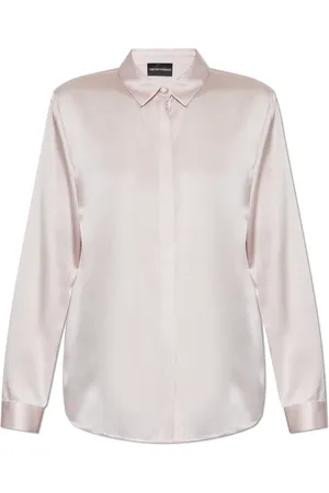 Emporio Armani Bluser & Skjorter, Dame, Lyserød, S, Silkeskjorte