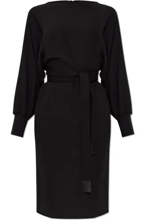 Emporio Armani Kjole, Dame, Sort, M, Polyester, Kjole med bælte