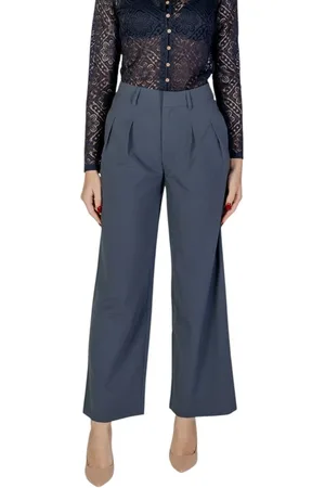 Calvin Klein Bukser, Dame, Grå, W28, Polyester, Grå Polyester Kvinders Palace Bukser
