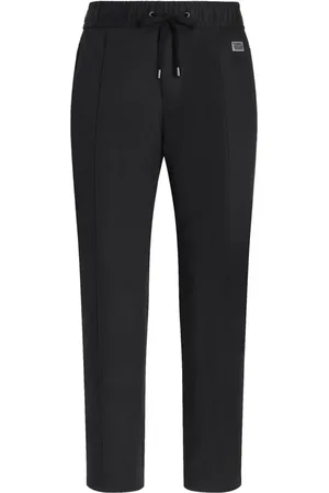 Dolce & Gabbana Bukser, Herre, Sort, L, Uld, Stilfulde bukser til mænd