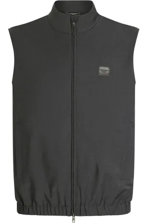 Dolce & Gabbana Jakke, Herre, Grå, L, Uld, Stilfuld Vest med Unikt Design