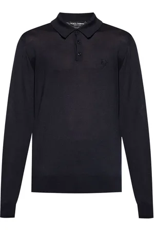 Dolce & Gabbana Top, Herre, Blå, 2XL, Uld, Stilfuld Strik Trøje