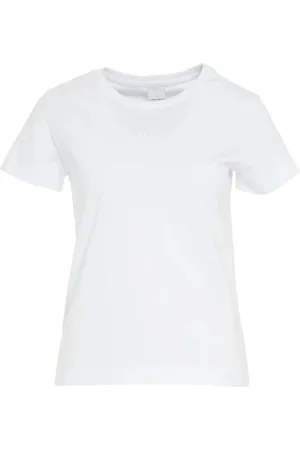 Pinko Top, Dame, Hvid, XS, Bomuld, Love Birds Kortærmet T-shirt