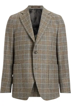 Oscar Jacobson Jakke, Herre, , M, Uld, Ternede Blazer Regular Fit Mørkegrå