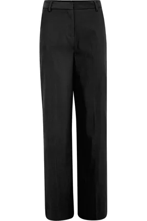 Minus Bukser, Dame, Sort, XL, Polyester, Straight Leg Pant i Sort