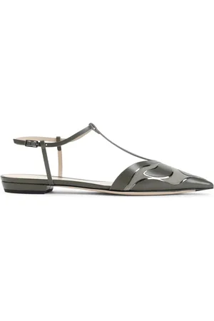 Giorgio Armani Sko, Dame, Grøn, 38 EU, Militær Ballerina Sko