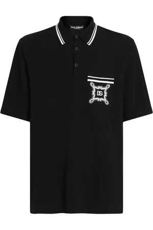 Dolce & Gabbana Top, Herre, Sort, L, Bomuld, Afslappet Bomuld T-Shirt i Sort