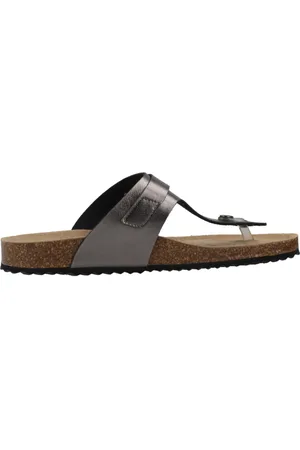 Geox Sko, Dame, Grå, 38 EU, Uld, Stilfulde flip-flops til sommerbrug