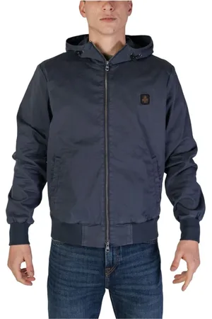 RefrigiWear Jakke, Herre, Blå, S, Bomuld, Blå Bomuldsjakke Efterår/Vinter Kollektion