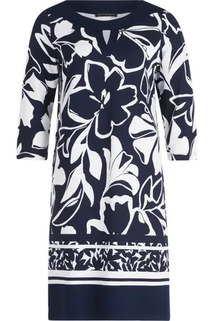 Betty Barclay Kjole, Dame, Blå, 2XL, Jerseykjole med 3/4 ærmer