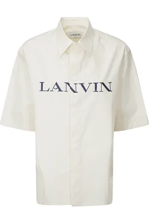 Lanvin Bluser & Skjorter, Dame, , L, Bomuld, Kortærmet bomuldsskjorte med logo