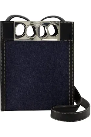 Alexander McQueen Taske, Dame, Blå, ONE SIZE, Uld, Denim skuldertasker