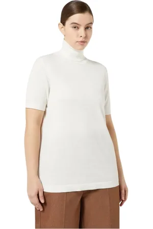 Persona by Marina Rinaldi Strik, Dame, Hvid, S, Uld, Hvid Sweater alsidig rasato lige