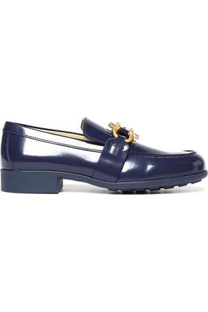 Bottega Veneta Sko, Dame, Blå, 37 EU, Læder, Klassisk Læder Loafer Sko