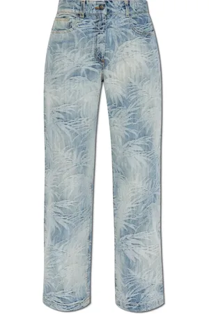 Palm Angels Jeans, Dame, Blå, W26, Bomuld, Jeans med lige ben